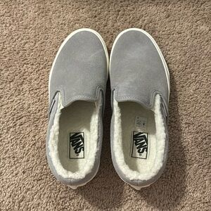 Light gray fur lined vans